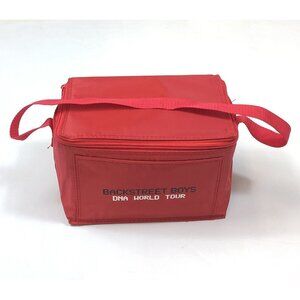 Backstreet Boys DNA World Tour VIP Red Zip Lunch Box Soft Sided Cooler w/ Strap
